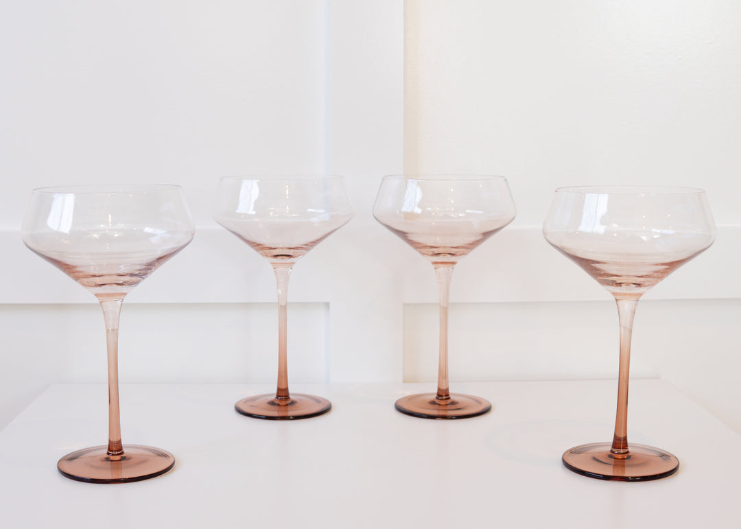 Wood Coupe Glass - Set of 4