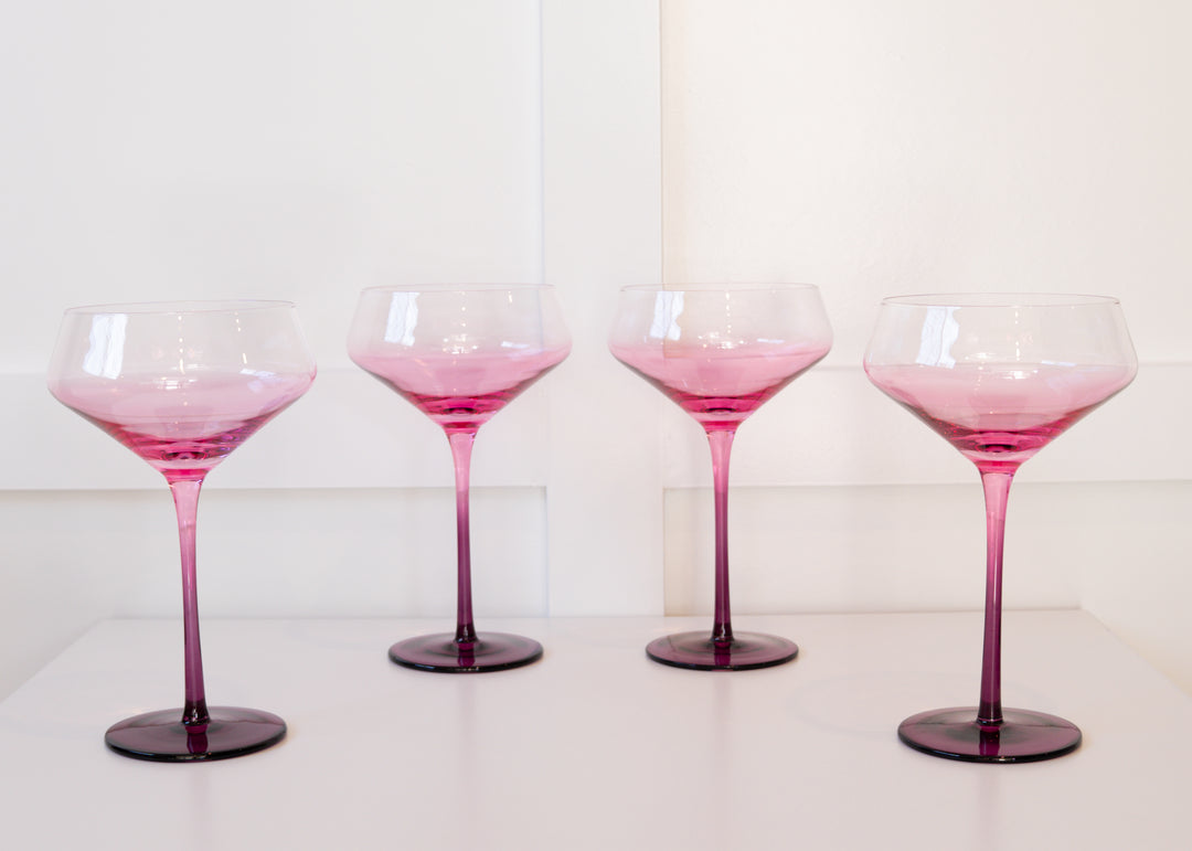 Chrysanthemum Coupe Glass - Set of 4