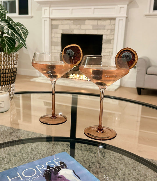 Wood Coupe Glass - Set of 4