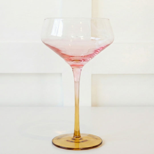 Amber Coupe Glass - Set of 4