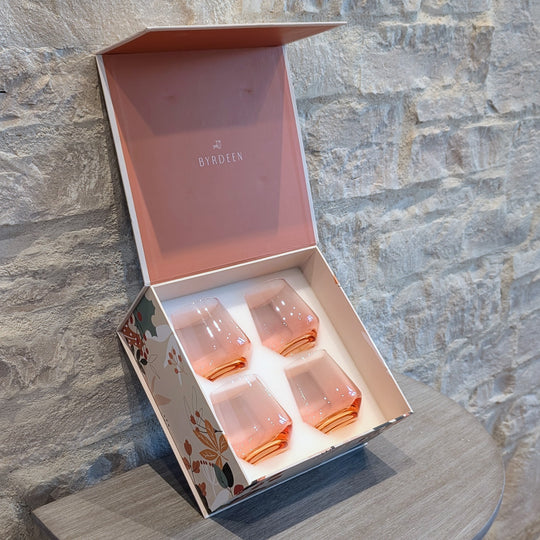 Amber Stemless Glass - Set of 4