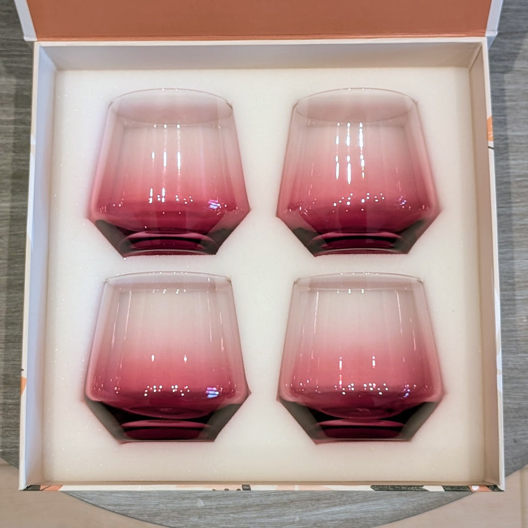 Chrysanthemum Stemless Glass - Set of 4