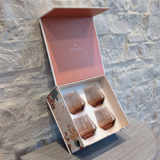 Wood Stemless Glass - Set of 4