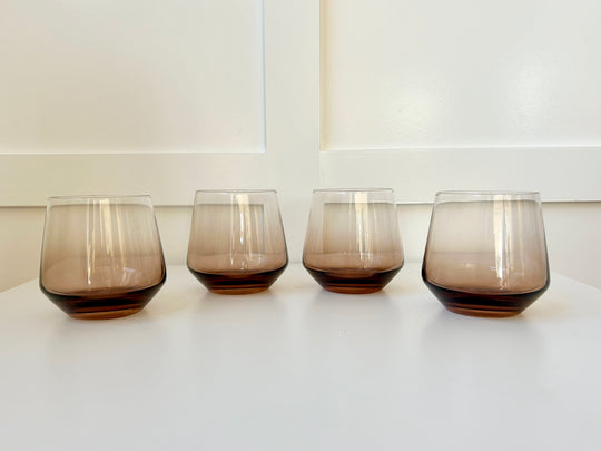 Wood Stemless Glass - Set of 4