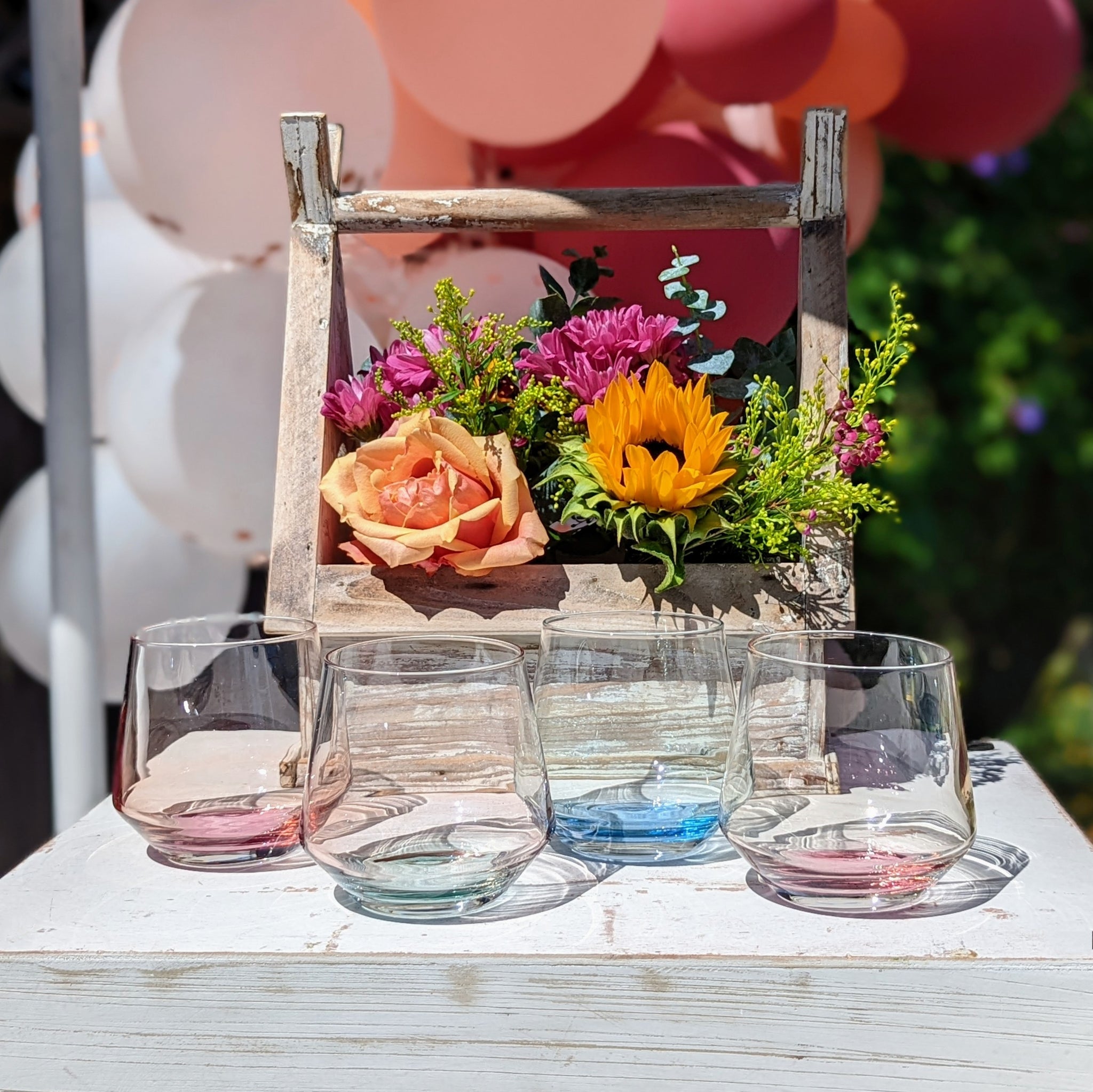 Mezclada Handblown Crystal Wine Glass Set 